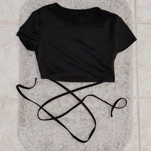 Lace Up Crop Top🖤